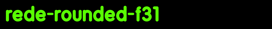 Rede-Rounded-F31.ttf 好看的英文字体的文字样式