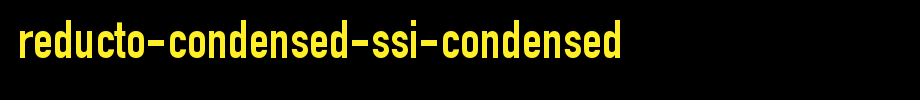 Reducto-Condensed-SSi-Condensed.ttf 好看的英文字体(字体效果展示)