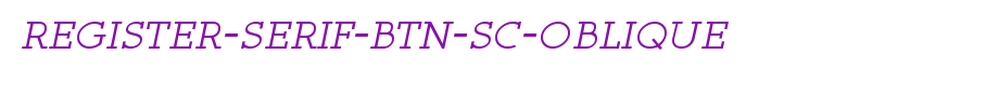 Register-serif-BTN-sc-oblique.ttf Nice English font