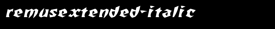 RemusExtended-Italic.ttf 好看的英文字体(字体效果展示)