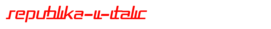 Republika-II-Italic.ttf nice English font
(Art font online converter effect display)