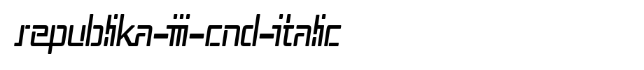 Republika-III-Cnd-Italic.ttf Nice English font
(Art font online converter effect display)