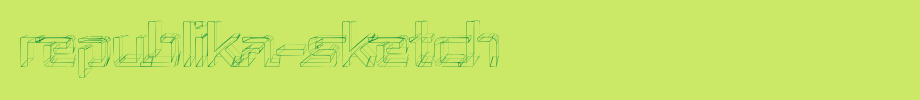 Republika-Sketch.ttf nice English font
(Art font online converter effect display)