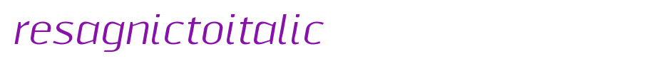 ResagnictoItalic.ttf 好看的英文字体的文字样式