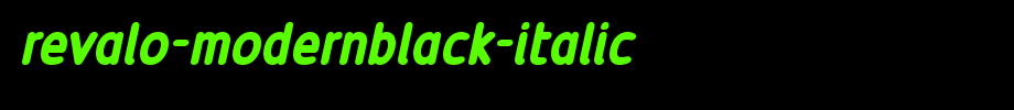 Revalo-ModernBlack-Italic.ttf 好看的英文字体(字体效果展示)