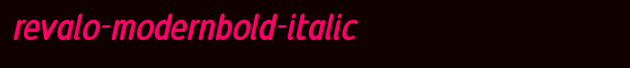 Revalo-ModernBold-Italic.ttf 好看的英文字体