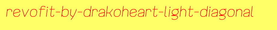Revofit-by-drako heart-light-diagonal. TTF nice English font