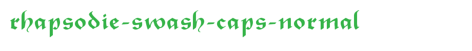 Rhapsodie-Swash-Caps-Normal.ttf 好看的英文字体的文字样式