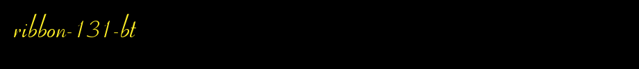 Ribbon-131-BT_英文字体(艺术字体在线转换器效果展示图)