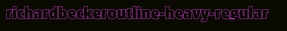 Richardbeckeroutline-heavy-regular. TTF nice English font
(Art font online converter effect display)