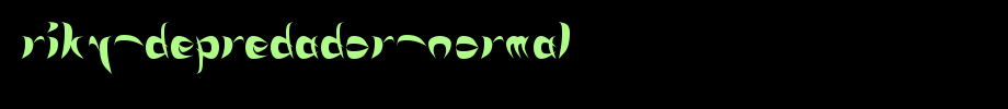 Riky-Depredador-Normal.ttf 好看的英文字体的文字样式