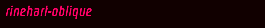 Rinehart-Oblique.ttf 好看的英文字体的文字样式