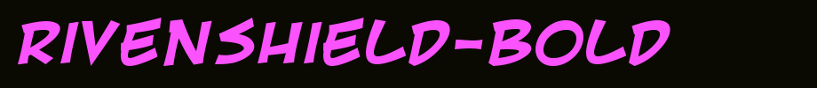 RivenShield-Bold_英文字体字体效果展示