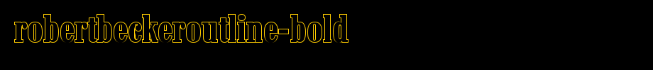 RobertBeckerOutline-Bold.ttf 好看的英文字体的文字样式