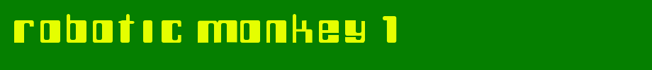 Robotic-Monkey-1.ttf nice English font
(Art font online converter effect display)