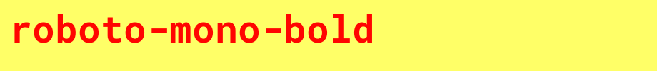Roboto-Mono-Bold.ttf 好看的英文字体的文字样式
