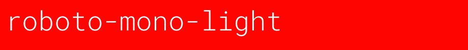 Robot-mono-light.ttf nice English font