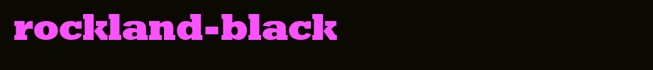 Rockland-Black.ttf 好看的英文字体(字体效果展示)