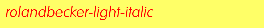 RolandBecker-Light-Italic.ttf 好看的英文字体的文字样式