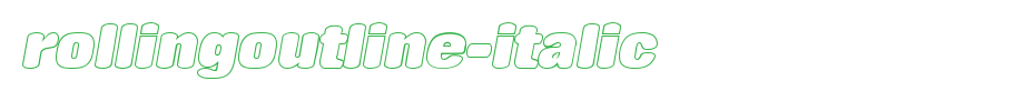 RollingOutline-Italic.ttf 好看的英文字体的文字样式