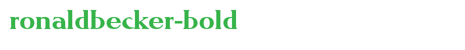 RonaldBecker-Bold.ttf 好看的英文字体的文字样式