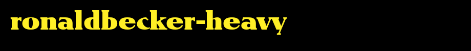 RonaldBecker-Heavy.ttf 好看的英文字体(字体效果展示)