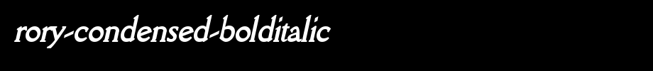 Rory-Condensed-BoldItalic.ttf 好看的英文字体的文字样式