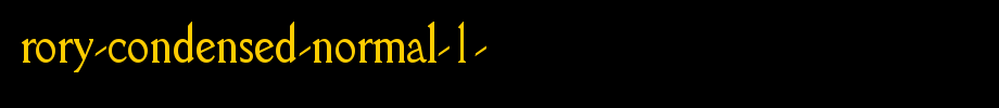 Rory-Condensed-Normal-1-.ttf 好看的英文字体的文字样式