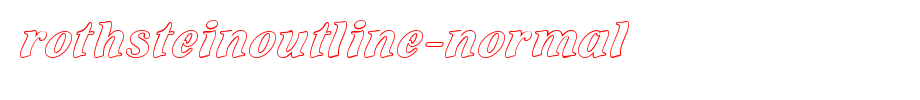 RothsteinOutline-Normal.ttf 好看的英文字体的文字样式