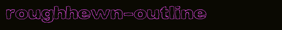 Roughhewn-Outline.ttf 好看的英文字体的文字样式