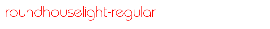 RoundHouseLight-Regular.ttf 好看的英文字体的文字样式