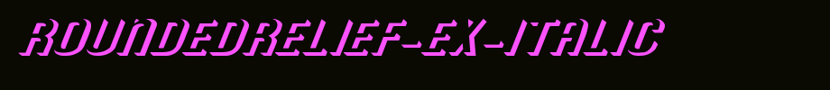 RoundedRelief-Ex-Italic.ttf 好看的英文字体(字体效果展示)