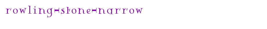 Rowling-Stone-Narrow.ttf 好看的英文字体的文字样式