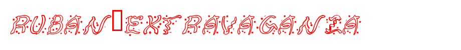Ruban-Extravaganza.ttf nice English font
(Art font online converter effect display)