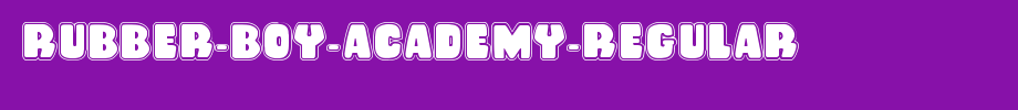 Rubber-Boy-Academy-Regular.ttf 好看的英文字体的文字样式