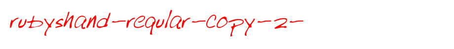 RubysHand-Regular-copy-2-.ttf 好看的英文字体的文字样式