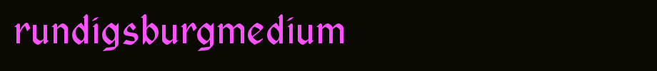 RundigsburgMedium.ttf nice English font
(Art font online converter effect display)