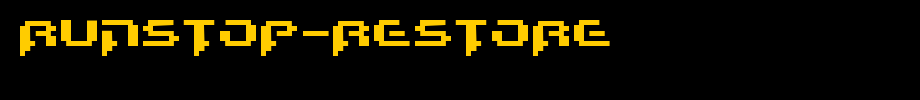 Runstop-Restore.ttf nice English font
(Art font online converter effect display)