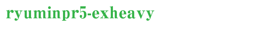 日本外字集字体系列RyuminPr5-ExHeavy.otf