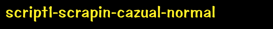 SCRIPT1-Scrapin-Cazual-Normal.ttf是一款不错的英文字体下载