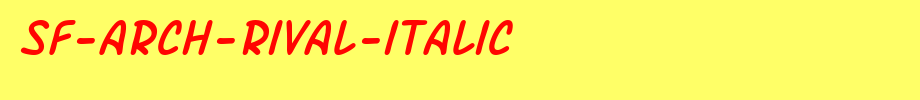 SF-Arch-Rival-Italic.ttf是一款不错的英文字体下载的文字样式