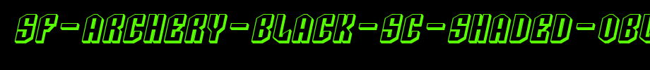 SF-archery-black-sc-shaded-oblique. TTF is a good English font download
(Art font online converter effect display)