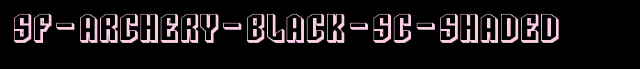 SF-Archery-Black-SC-Shaded.ttf is a good English font download
(Art font online converter effect display)
