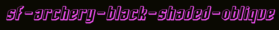 SF-archery-black-shaded-oblique. TTF is a good English font download