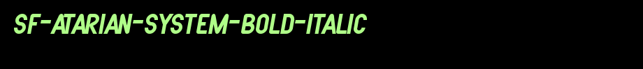 SF-Atarian-System-Bold-Italic.ttf是一款不错的英文字体下载