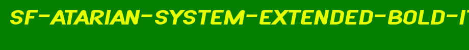 SF-Atarian-System-Extended-Bold-Italic.ttf是一款不错的英文字体下载(字体效果展示)