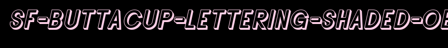 SF-Buttacup-Lettering-Shaded-Oblique.ttf是一款不错的英文字体下载