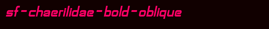 SF-Chaerilidae-Bold-Oblique.ttf是一款不错的英文字体下载
