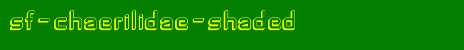 SF-Chaerilidae-Shaded.ttf是一款不错的英文字体下载