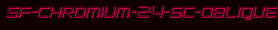 SF-Chromium-24-SC-Oblique.ttf is a good English font download
(Art font online converter effect display)